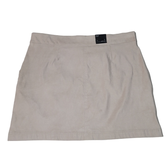INC Beige Faux Suede Night Out Mini Skirt - Picture 3 of 6